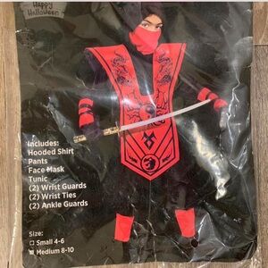 Red Ninja Warrior Kids Costume